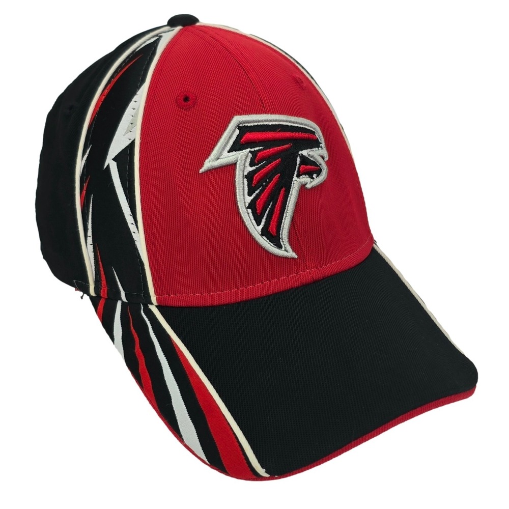 Atlanta Falcons Hat Reebok NFL Equipment‎ Vintage Y2K Red Black Stretch Fit Cap